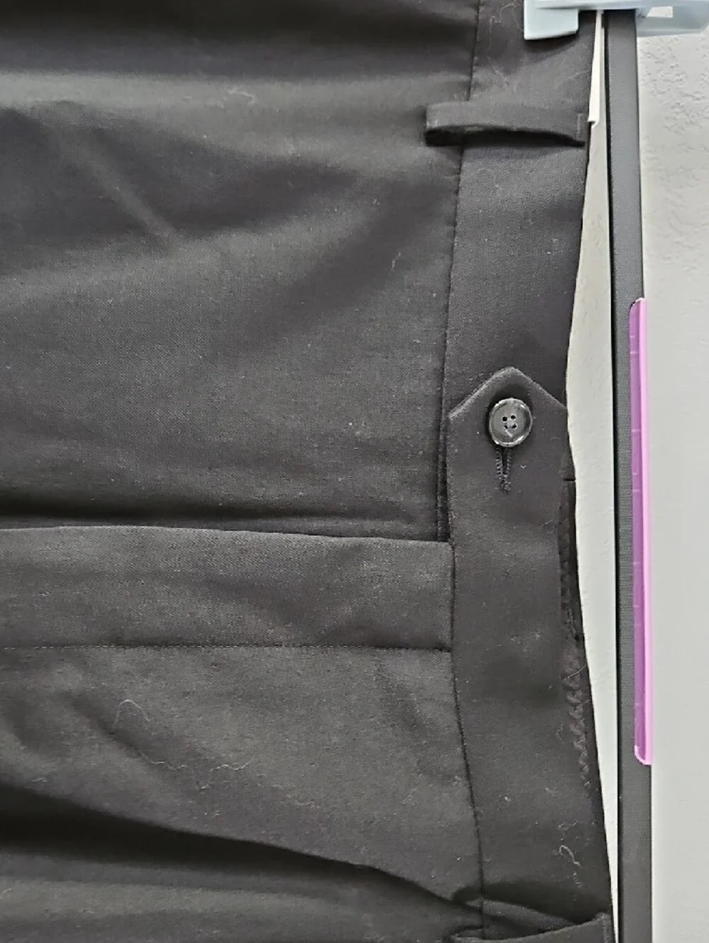 Stafford Black Men’s Dress Pants 42x30 NWT Coolmax With Stretch Waist Black - Picture 4 of 8